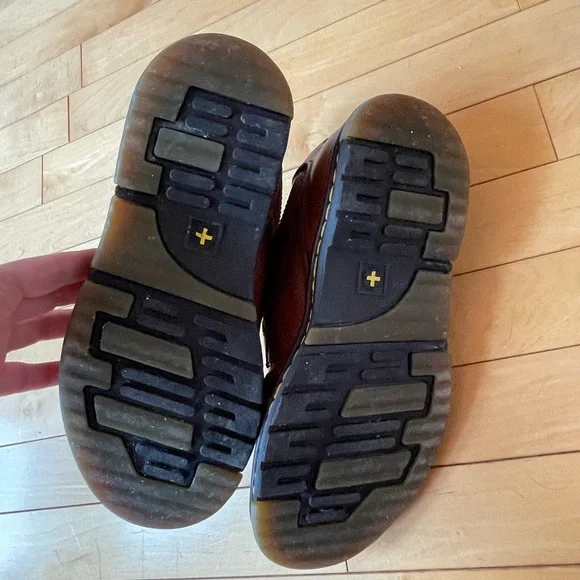 Women9 men8 Oxford Docs shoe lace tan vintage leather Dr. Martens yellow s… - Picture 9 of 10